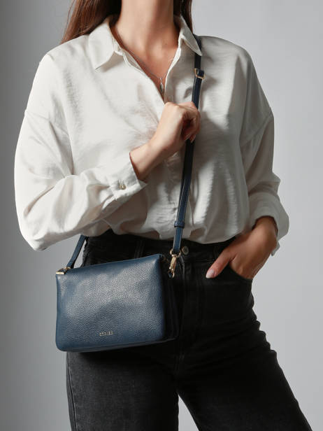 Cross Body Tas Tradition Leder Etrier Blauw tradition ETRA0143 ander zicht 1